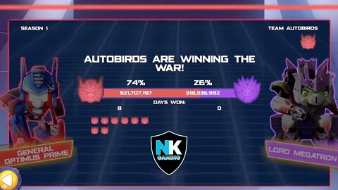 Angry Birds Transformers 2.0 - War Pass Day 8 Results + Warpath & General Optimus In Action