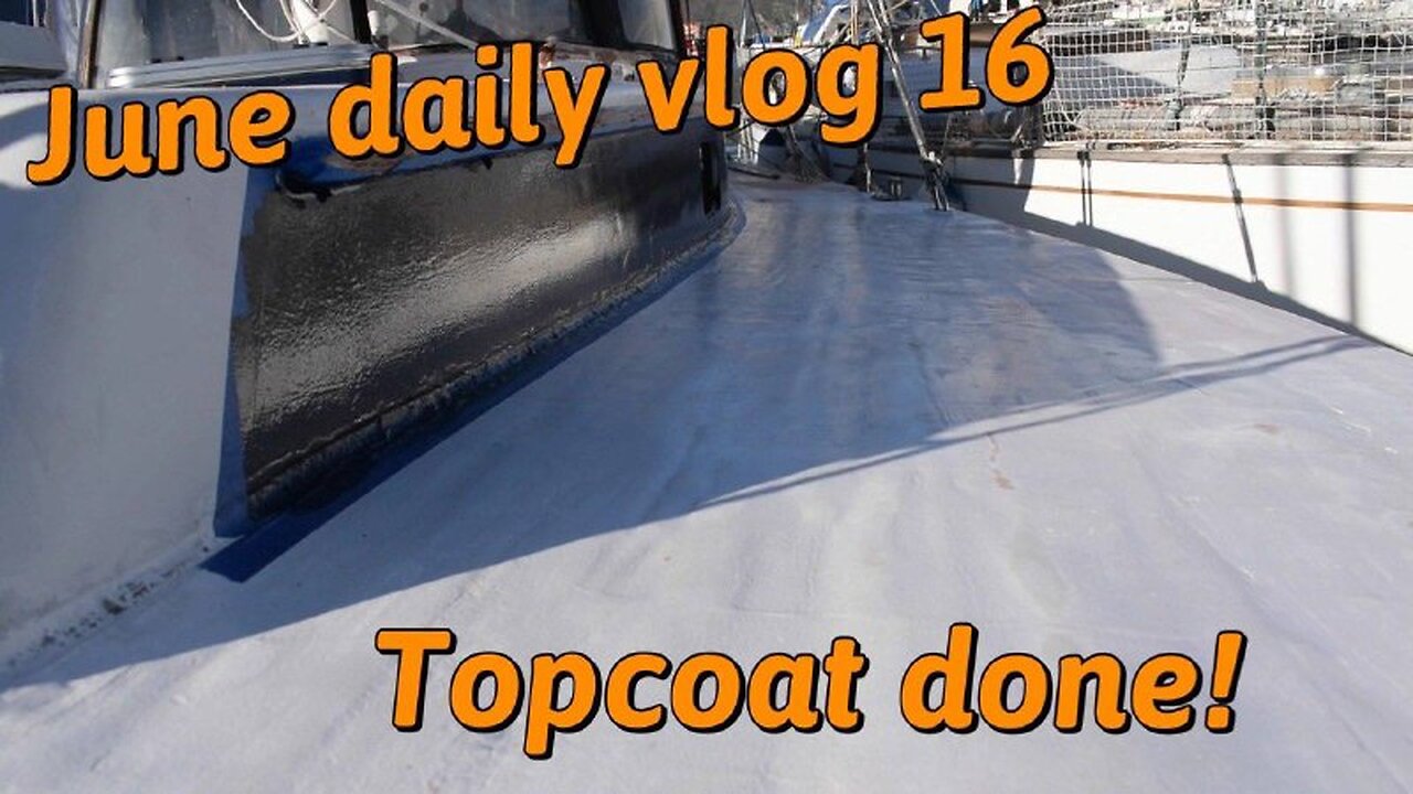 S02E34 final coat coach roof side #boatrenovation #boat #diy #boatbuilding #restoration