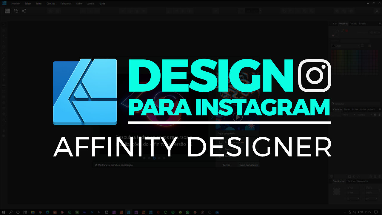 Como criar Design para Instagram e Facebook【Affinity Designer】