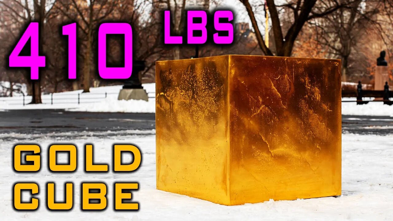 MASSIVE 24K GOLD CUBE Worth $12 Million In Central Park New York
