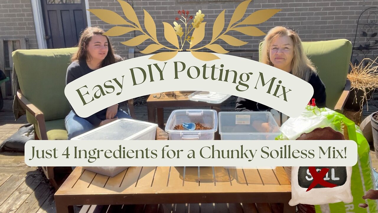 Easy DIY Potting Mix - Just 4 Ingredients for a Chunky Soilless Mix!