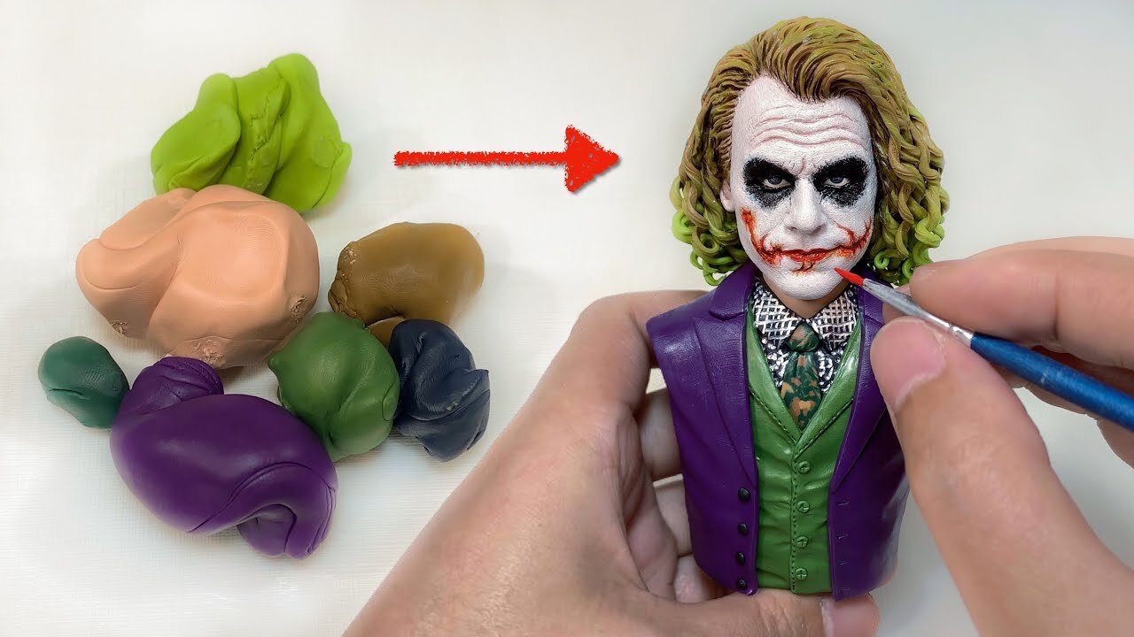 Joker - Polymer clay sculpture