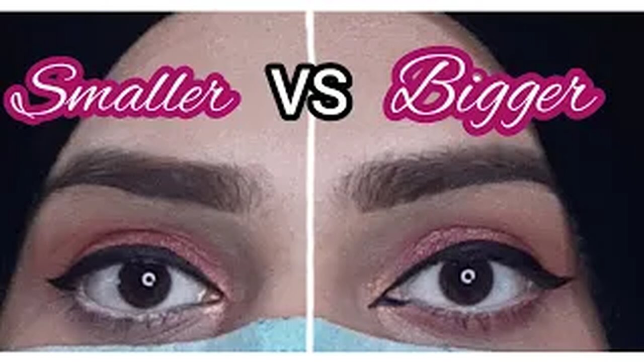 Smaller VS Bigger eye liner technique | how to create bigger eye with liner | by fiza farrukh