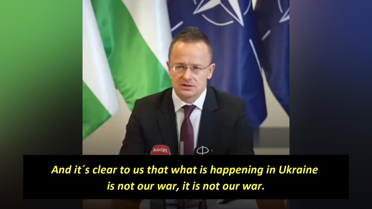 Hungary´s FM Péter Szijjártó: "Ukraine isn't fighting for Europe"