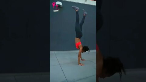 A Woman Doing a Handstand #billionairelifestyle #health #shorts