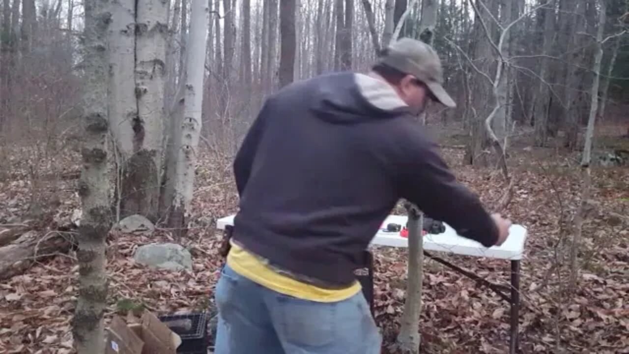 Setting Up a Distance Shot in the Woods