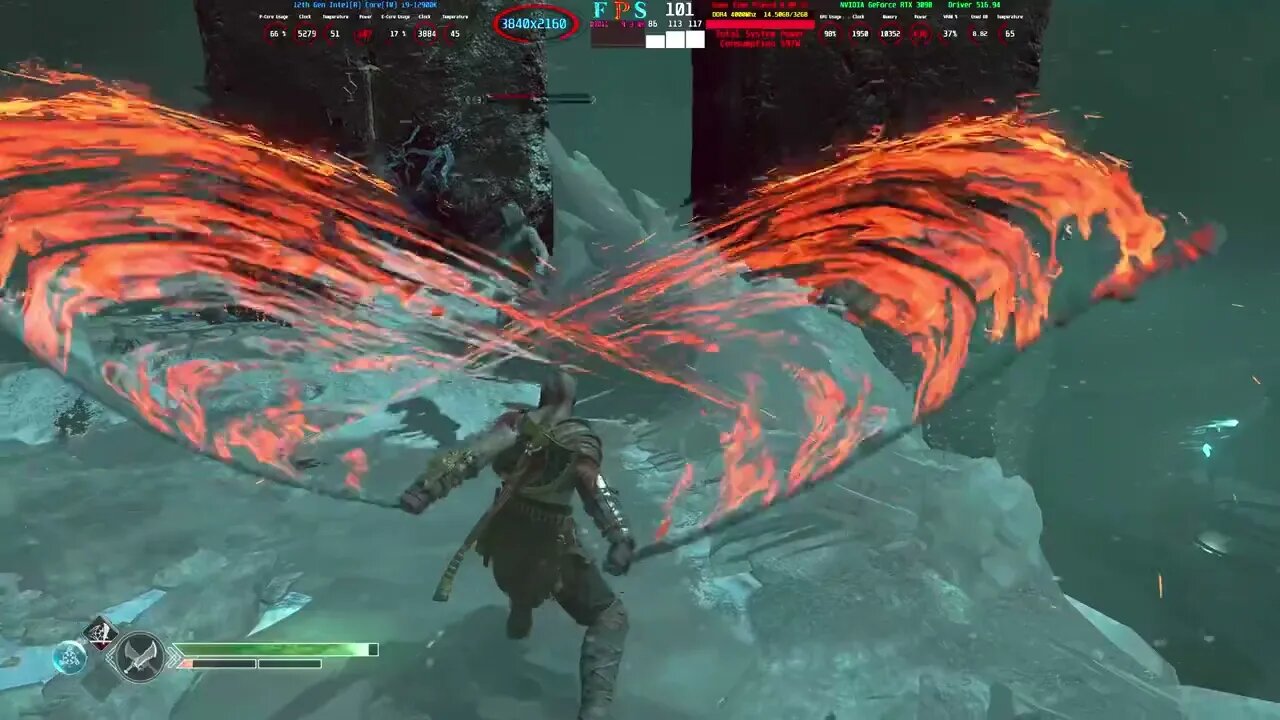 God of War PC Gameplay RtX 3090 12900k 5300Mhz