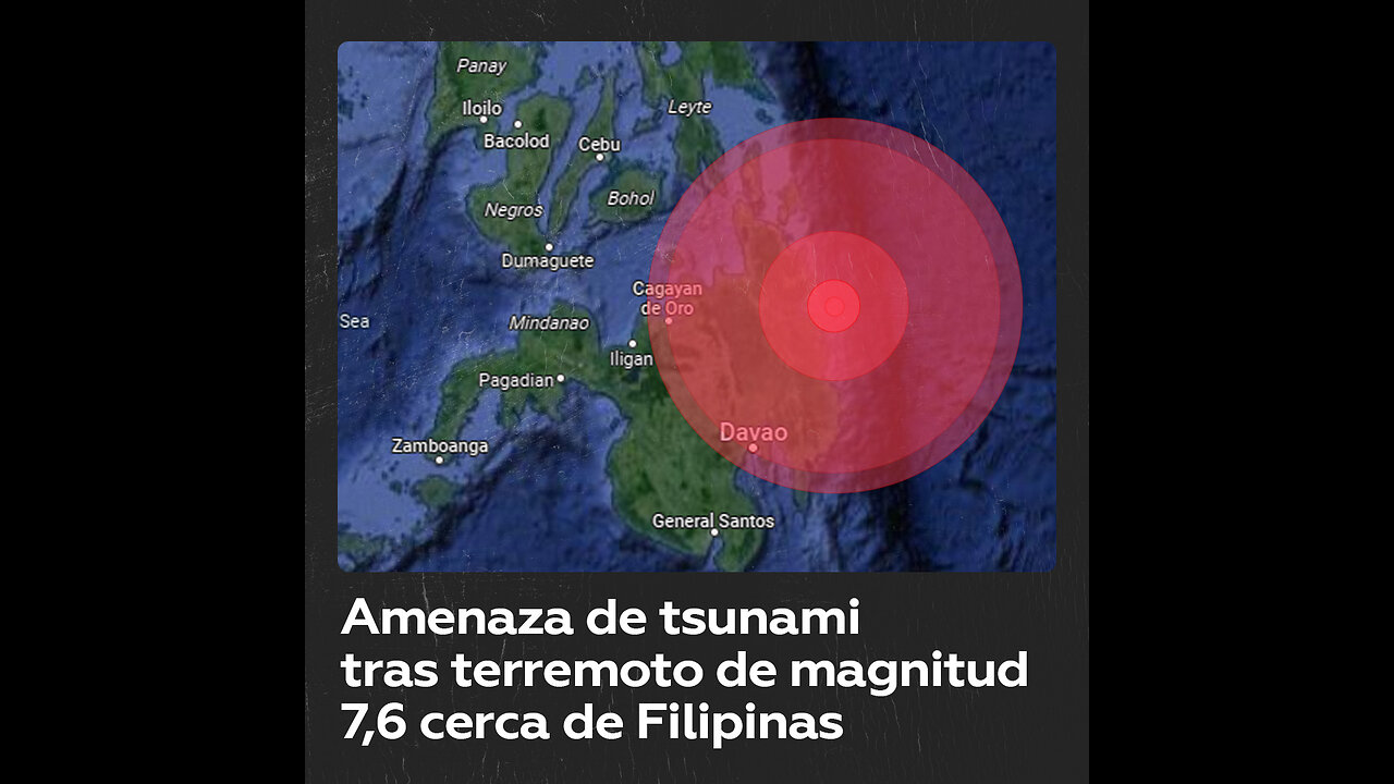 Amenaza de tsunami tras el potente terremoto de magnitud 7,6 cerca de Filipinas