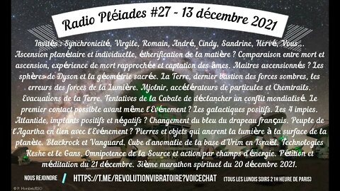 Radio Pléiades #27 - Q&R sur les dernières interviews du contacté Cobra