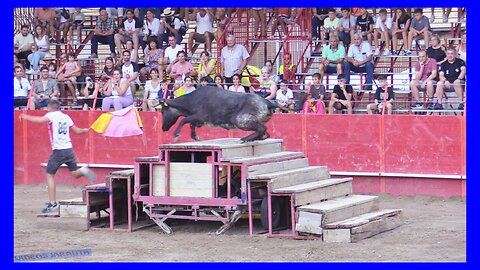 VALTIERRA ( NAVARRA ) TARDE VACAS EN PLAZA CON OBSTACULOS ( SABADO 9-9-2023 ) GANAD.SANTOS ZAPATERIA