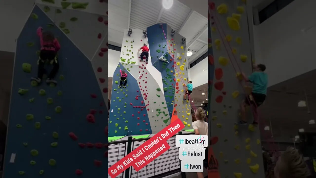 So my boys said that I couldn’t get to the top and then this happened. Yup I won.