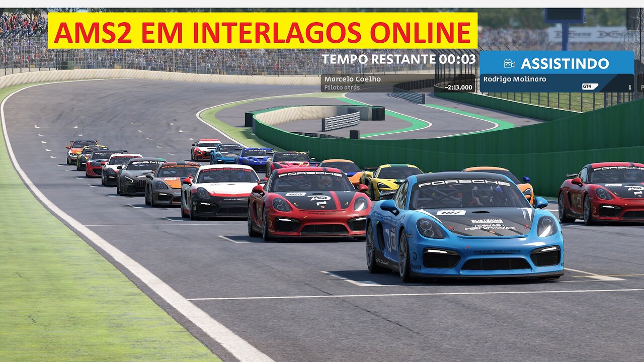 GINETTA no AMS2 ONLINE em Interlagos. Corrida animal, disputas insanas. #automobilista2 #brleague