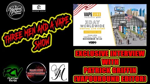 Three men and a vape show #70 VAPE LIVE GOES LIVE !!