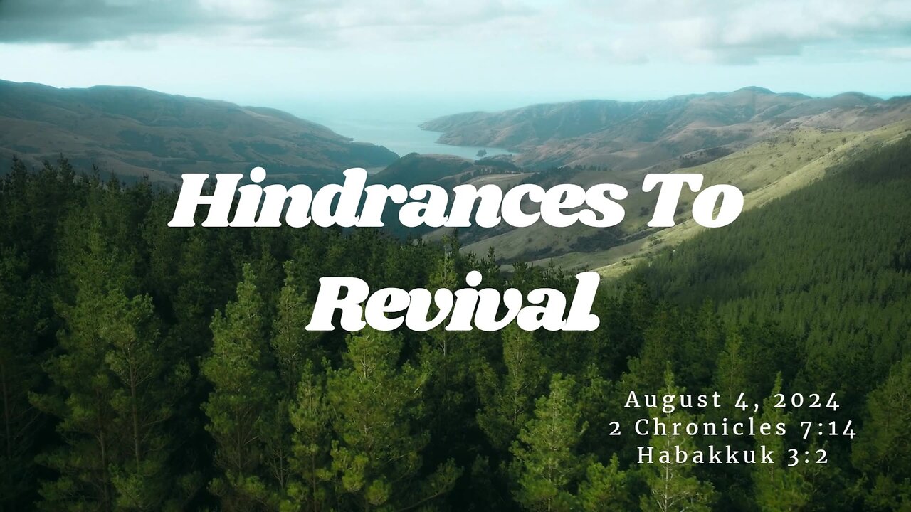 Hindrances To Revival.