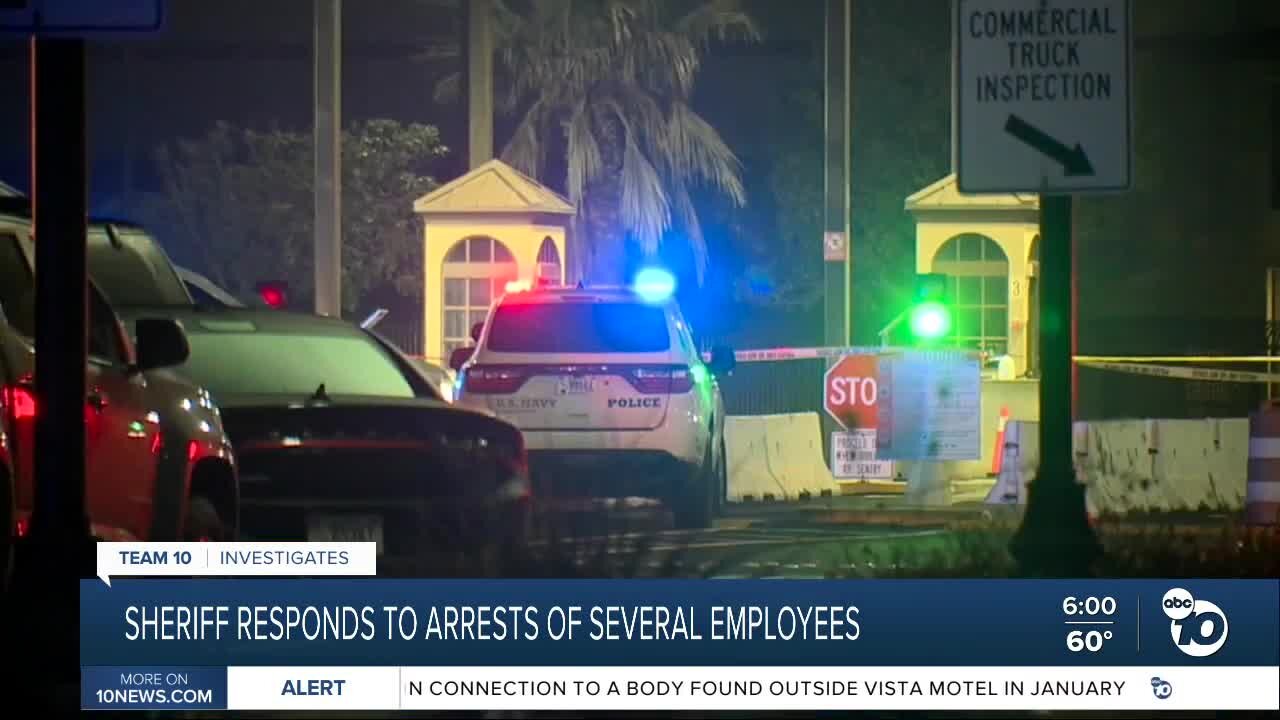 Sheriff responds to arrests of several employees