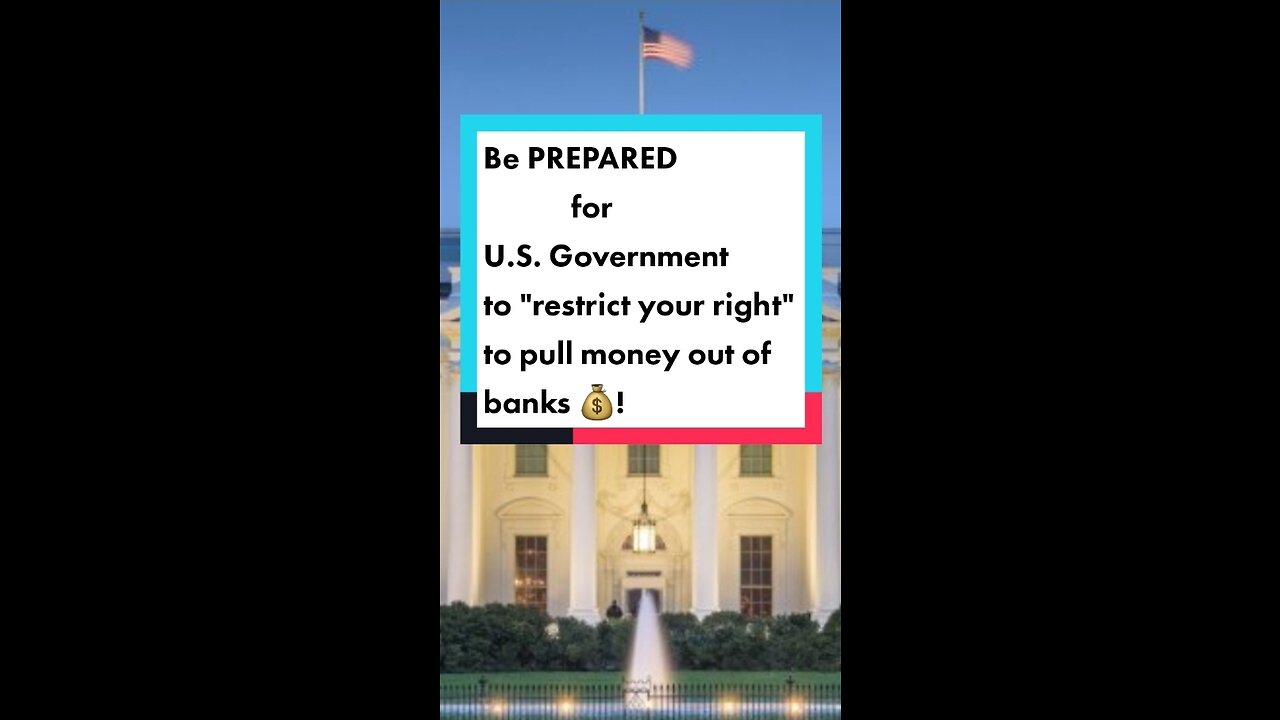 U.S. banks may RESTRICT YOU RIGHT to access your money in bank accounts soon...WTF!