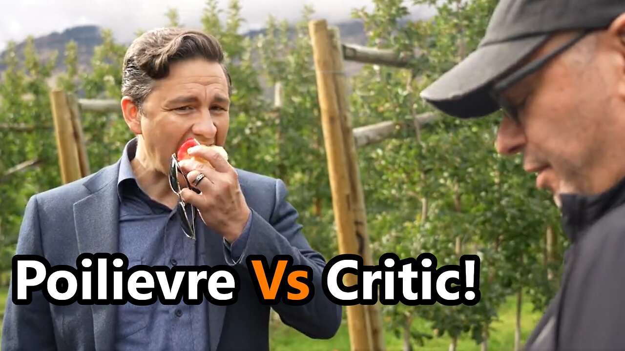 Pierre Poilievre Debates Critic While Eating Apple!