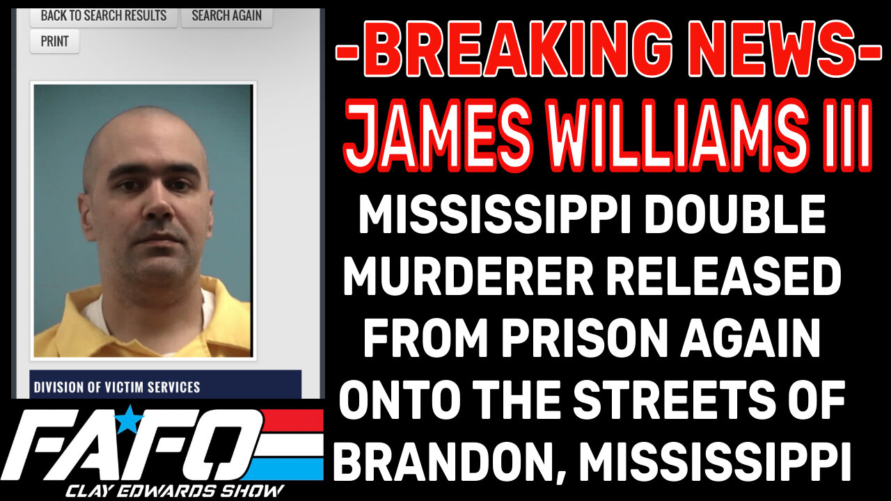 DOUBLE MURDERER PAROLED INTO RANKIN COUNTY FOR 2ND TIME THIS YEAR - JAMES WILLIAMS III (09/06/24)