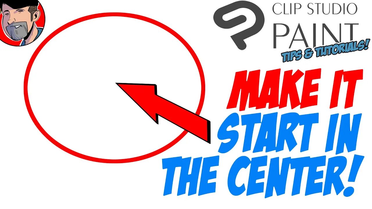 How to Make The Ellipse Tool START FROM CENTER in Clip Studio Paint (EX/PRO) tips & tutorials