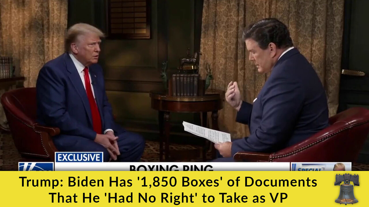 Trump: Biden Has '1,850 Boxes' of Documents That He 'Had No Right' to Take as VP