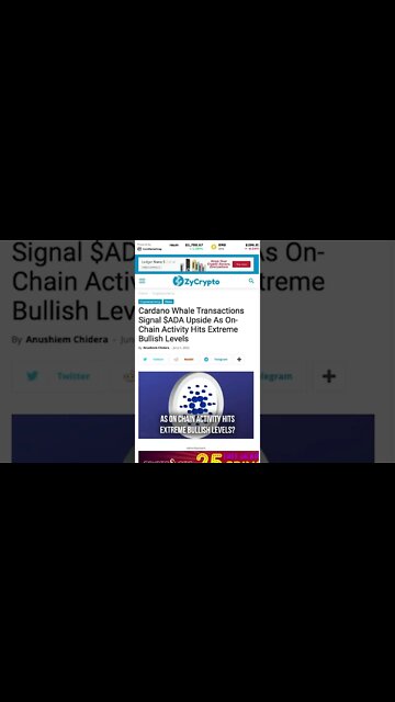 Cardano Continues To Scream Bullish!