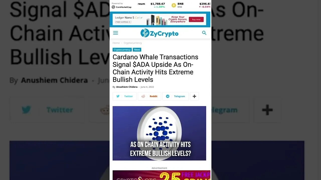 Cardano Continues To Scream Bullish!