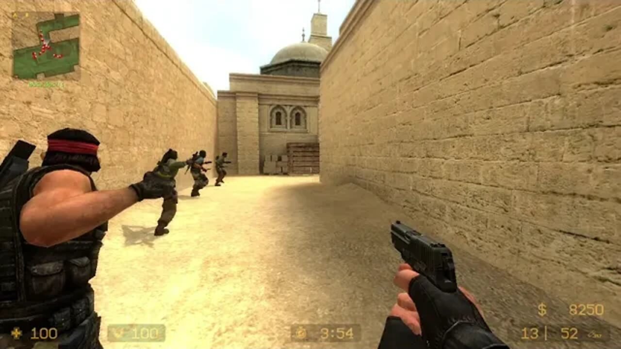 Counter Strike Source Dust 1 Bots #15 Just Only Machine Guns