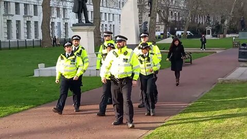 Police outside scotland yard Sarah Evard protest 12 March 2022