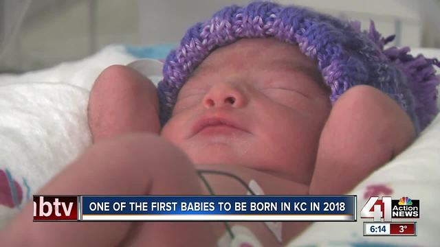 Logan is one of the first babies born in KC in 2018