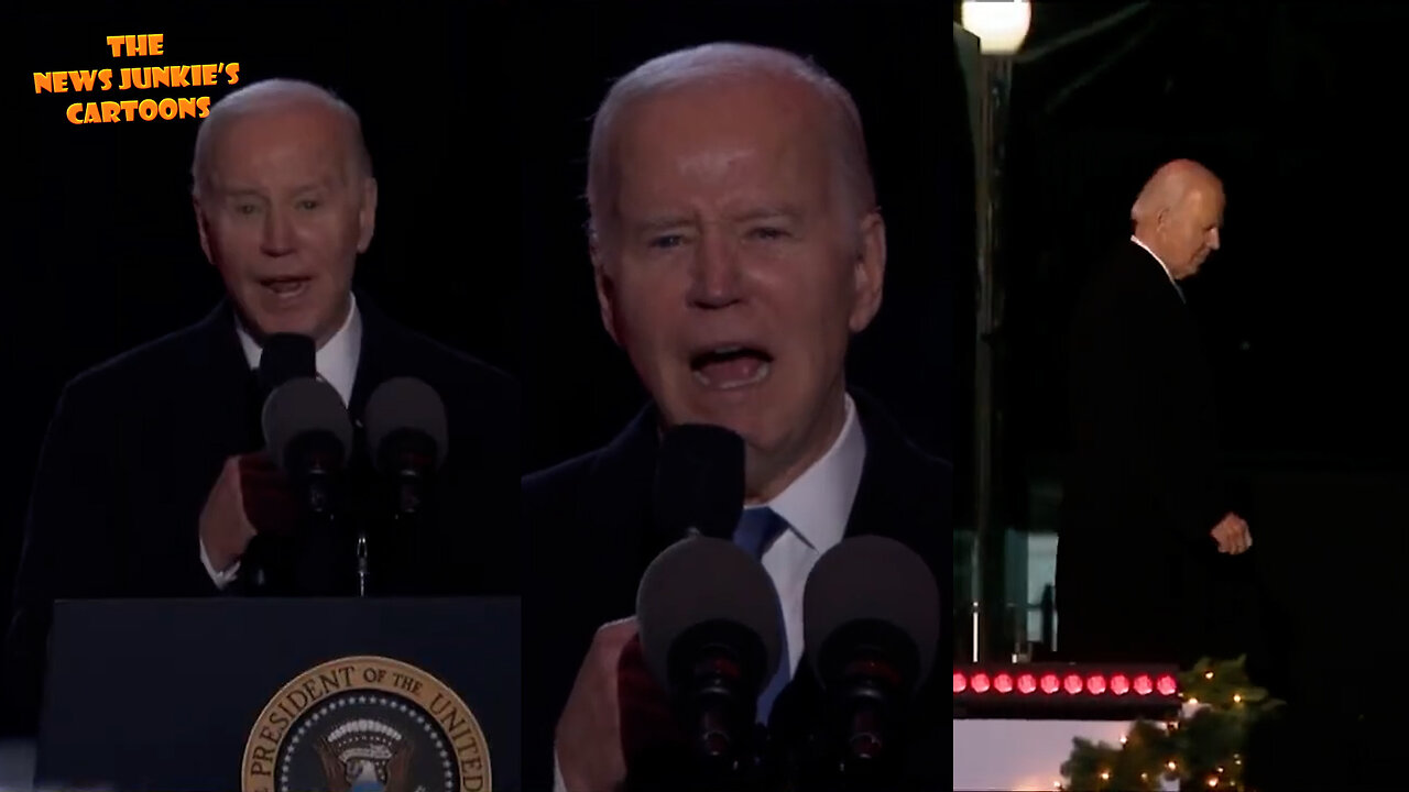 Biden reads 2 min speech from his gigantic teleprompter behind bulletproof glass: "Jill & I announced the theme, Jill announced the theme... because we're good people, we leave no one behind."