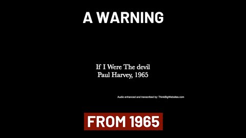 A warning from 1965