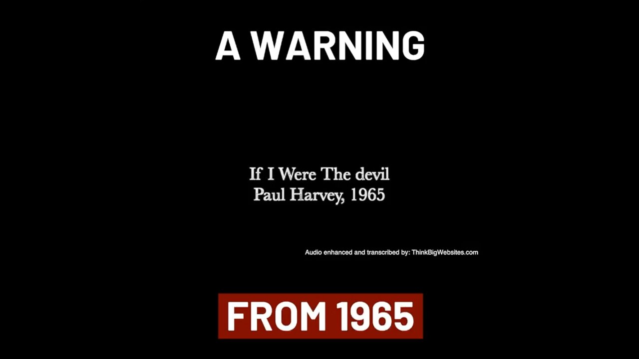 A warning from 1965