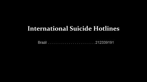 International Suicide Hotlines