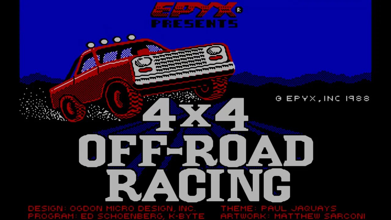 1988 4X4 Off-Road Racing Video Game-play
