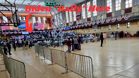 Joe Biden "Rally" at Mostly Empty Philadelphia High School Gym