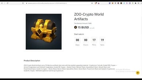 Zoo Crypto World Gamefi Nft Sale On Binance In 10 mins. 9600 Blindboxes @ 15$ Each. Working Project!