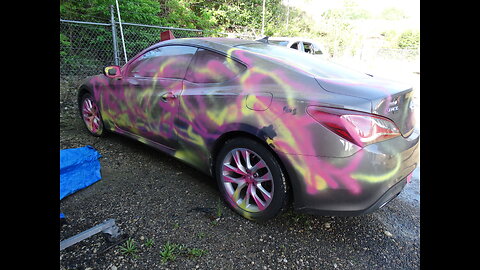 Spray Paint Vandalism overspray removal / This lady was pissed off at her man