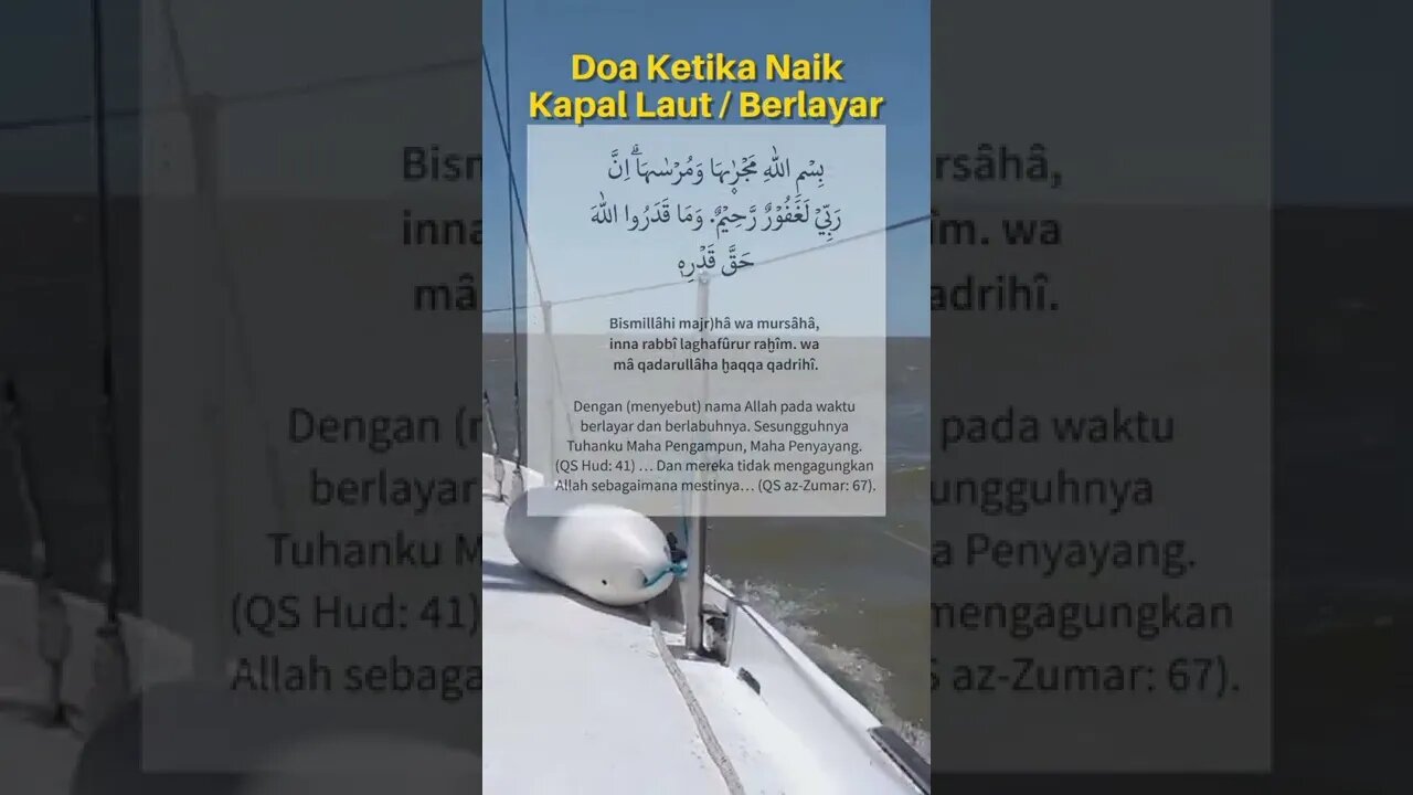 Doa Ketika Naik Kapal Laut atau Berlayar #shorts