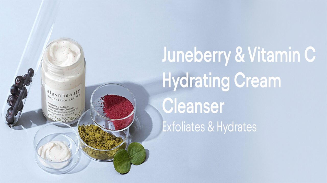 Alpyn Juneberry & Vitamin C Hydrating Cream Cleanser | Remove Dirt, Oil & Makeup | Exfoliates Dryness for Soft & Smooth Skin | 3.9 oz / 115 ml