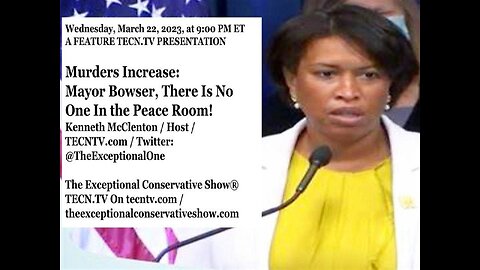 TECN.TV / Murders Increase: Mayor Bowser, There Is No One In the Peace Room!