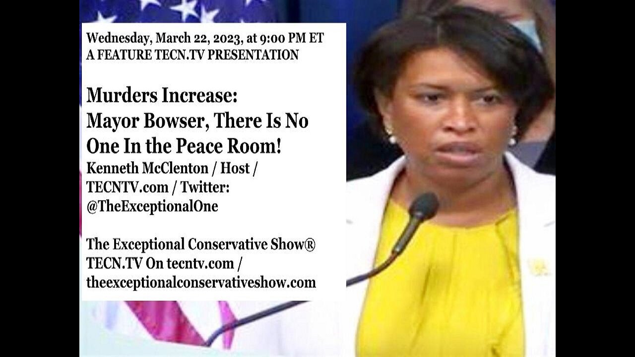 TECN.TV / Murders Increase: Mayor Bowser, There Is No One In the Peace Room!