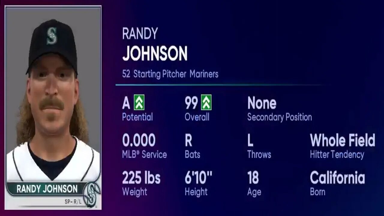 How To Create Randy Johnson MLB 22