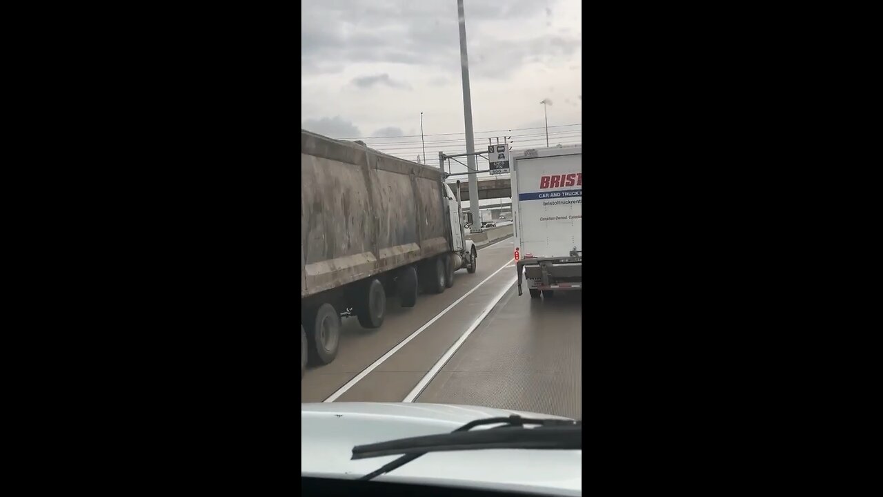 Truck in HOV Lane