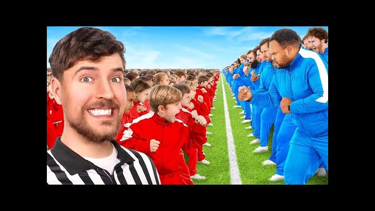 100 Kids Vs 100 Adults For $500,000