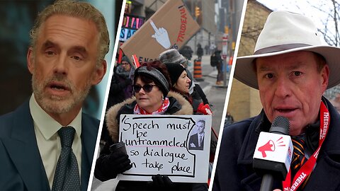 Hundreds of pro-Dr. Jordan Peterson supporters protest outside College of Psychologists of Ontario