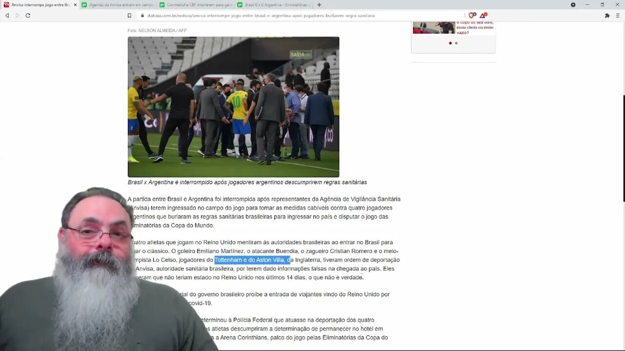 Anvisa e Polícia Federal interrompem partida de Brasil x Argentina