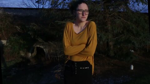 Girl is shivering from the cold