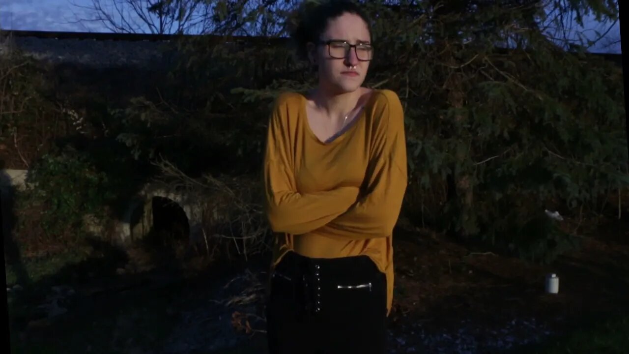 Girl is shivering from the cold