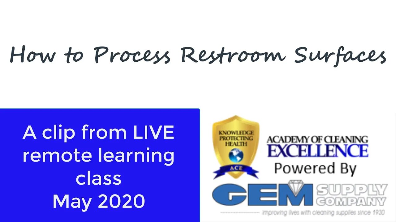 How to Process Restroom Surfaces