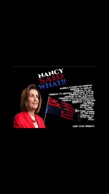 Lol poor Nancy agreeing with trump now